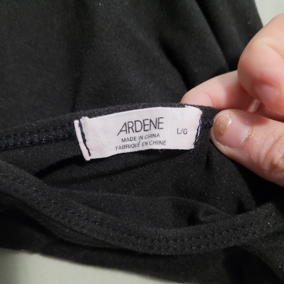 Black Swoop Neck Black Bodysuit - Large - Picture 3 of 4